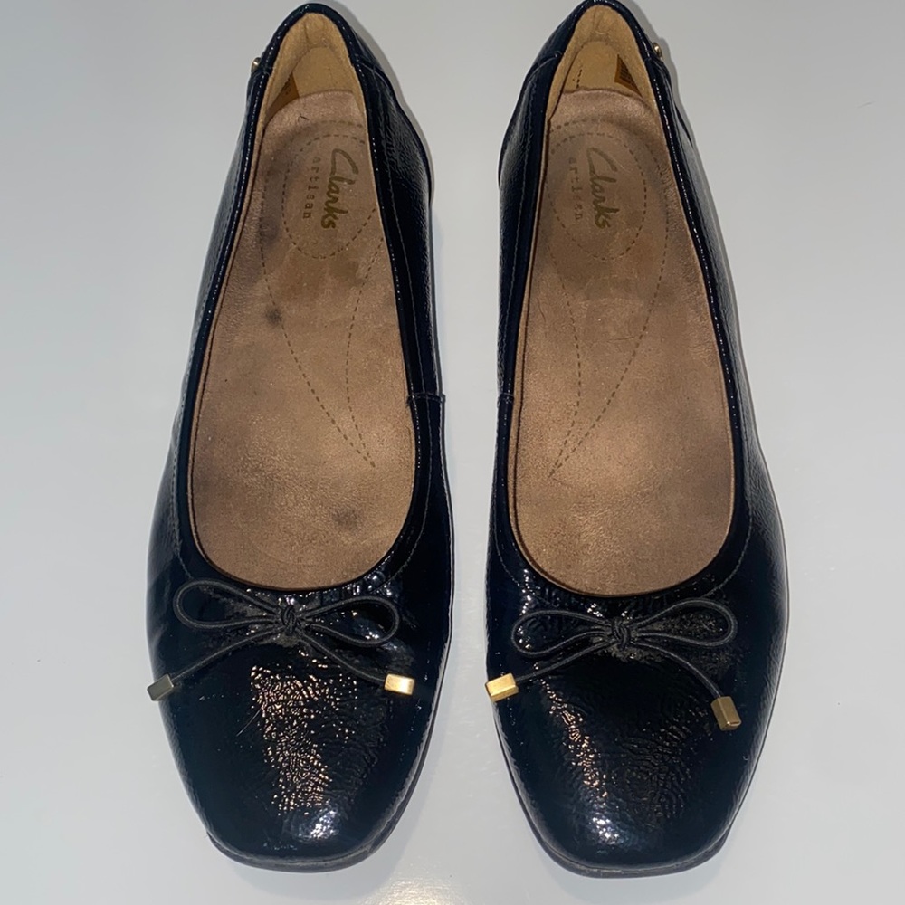 Clarks Women's Candra Light Flat Black Patent